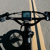 Electric Bike on Tar Road Electric Bike on Tar Road